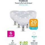 ŞANLED 20W Tasarruflu E27 Beyaz Renk Torch LED Ampul-2 Adet