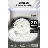 ŞANLED 3 Çipli Iç Mekan Şerit Led Tüm Mekanlar-(Trafosuz) 5,10,20,30,40,50,100m - 20 m - Beyaz