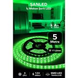 ŞANLED 3 Çipli Iç Mekan Şerit Led Tüm Mekanlar-(Trafosuz) 5,10,20,30,40,50,100m - 5 m - Yeşil