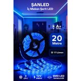 ŞANLED 3 ÇİPLİ İÇ MEKAN ŞERİT LED TÜM MEKANLAR-(TRAFOSUZ) 5,10,20,30,40,50,100M (MAVİ, 20)