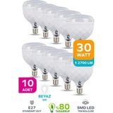 ŞANLED 30W Kristal Tasarruflu E27 Beyaz Işık Torch LED Ampul - 10 Adet