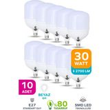 ŞANLED 30W Tasarruflu E27 Beyaz Renk Torch Led Ampul-1,2,4,6,8,10 Adettir
