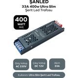 ŞANLED 400W 33A Ultra Slim Şerit LED Trafosu