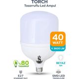 ŞANLED 40W Tasarruflu E27 Beyaz Renk Torch Led Ampul - 1 ADET
