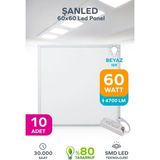 ŞANLED 60X60 LED Panel 60W Beyaz Işık 6500 -10 Adet - 6500K - Beyaz