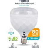 ŞANLED 80W Kristal Tasarruflu E27 Beyaz Işık Torch LED Ampul - 1 Adet