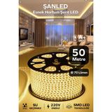 ŞANLED Hortum Esnek Şerit LED Gün Işığı + 220V FIŞ/1,2,3,4,5,10,15,20,25,50,100 Metre - 50 m