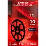 Şanled Hortum Esnek Şerit LED Kırmızı Işık + 220V FIŞ/1,2,3,4,5,10,15,20,25,50,100 Metre - 10 m