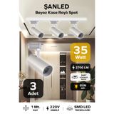 ŞANLED Led Beyaz Kasa Gün Işığı 35W Raylı Spot / 3 Adet 1 Metre Ray