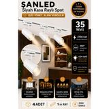 ŞANLED LED Beyaz Kasa Gün Işığı 35W Raylı Spot / 4 Adet + 1 Metre Ray