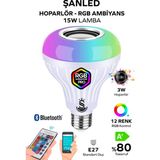 ŞANLED Müzikli Rgb Ledli Ampul Lamba Akıllı Hoparlör Ses Bombası LED Music - 1 Adet