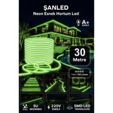 ŞANLED Neon Esnek Hortum Şerit LED Yeşil Rengi + 220V Fiş 2,3,4,5,10,15,20,25,50,100 Metre - 30 m
