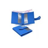 Sanlıne 800 Hakiki Deri Kartlik Gorunumlu Unisex Cuzdan - Parlament Mavi
