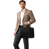 Sanmorris Sedef Çanta Ss 1446 Unisex 15.6 inç Uyumlu Suni Deri Darbe Korumalı Laptop ve Evrak Çantası SİYAH - standart - Siyah