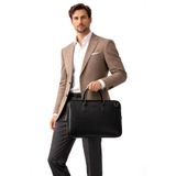 Sanmorris Unisex 15.6 Inç Uyumlu Suni Deri Darbe Korumalı Laptop ve Evrak Çantası 1446