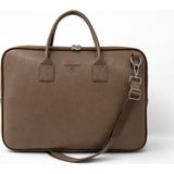 Sanmorris Unisex 15.6 inç Uyumlu Suni Deri Darbe Korumalı Laptop ve Evrak Çantası - Vizon