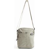 Sanmorris Unisex 4 Bölmeli Suya Dayanıklı Paraşüt Kumaş Omuz Çantası SI-6033 - Açık Gri