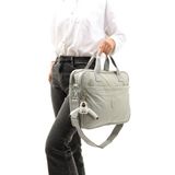 Sanmorris Unisex Klinkır Suya Dayanıklı Laptop Bölmeli Çapraz Askılı Açık Gri Renkli Evrak ve Laptop Çantası - Tek Ebat