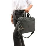 Sanmorris Unisex Klinkır Suya Dayanıklı Laptop Bölmeli Çapraz Askılı Koyu Gri Renkli Evrak ve Laptop Çantası - Tek Ebat