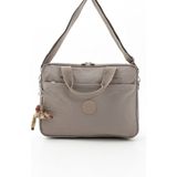 Sanmorris Unisex Klinkır Vizon Renkli Suya Dayanıklı Laptop Bölmeli Çapraz-El Askılı Evrak ve Laptop Çantası - Tek Ebat