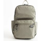 Sanmorris Unisex Suya Dayanıklı Paraşüt Kumaş 5 Bölmeli Laptop Bölmeli Seyahat ve Okul Çantası Sargı - Açık Gri