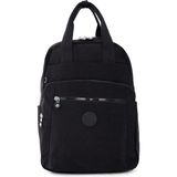 Sanmorris Unisex Suya Orta Boy Kumaş Çok Gözlü Bej Laptop Okul ve Seyahat Sırt Çantası 3064 - Siyah