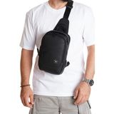 Sannora Bags Erkek Şifreli Omuz Çantası Çapraz Askılı Göğüs Çantası Çok Bölmeli Günlük Seyahat Çantası Siyah