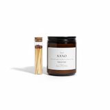 Sano Santal Noir - Sandal Ağacı - Amber | Sertifikalı Soya, Hindistan Cevizi ve Balmumu Karışımı | IFRA - MSDS Sertifikalı ve Fitalatsız Esans, Toksik İçerik İçermez | El Yapımı Doğal Mum 200 gr.