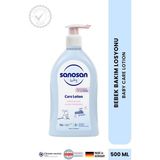 Sanosan Bebek Bakım Losyonu 500 ml - Doğal Süt Proteinli Papatya ve Panthenol Özlü 24 Saat Nemlendirici Bakım Terapisi - Açık Mavi