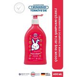 Sanosan Çilekli Çocuk Şampuanı ve Duş Jeli 400 ml - Doğal Süt Proteinli Göz Yakmayan Mis Kokulu Eğlenceli Bakım - Kırmızı - 0 - 9 Yaş