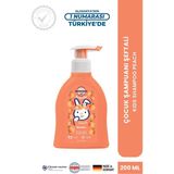 Sanosan Kids Şeftali Özlü Çocuk Şampuanı 200 ml - Doğal Süt Proteinli Göz Yakmayan Kolay Tarama ve Kadifemsi Bakım - Turuncu - 4 - 9 Yaş