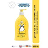 Sanosan Muz Özlü Çocuk Şampuanı ve Duş Jeli 400 ml - Doğal Süt Proteinli Göz Yakmayan Besleyici ve Nemlendirici Bakım - Sarı - 0 - 9 Yaş