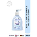 Sanosan Papatya Özlü Bebek Şampuanı 200 ml - Doğal Süt Proteinli Göz Yakmayan Kolay Tarama ve Ipeksi Yumuşaklık Veren Bakım - Açık Sarı - 0 - 9 Yaş