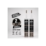 Sanplaza Selsil Şeffaf Genel Amaçlı Silikon 280 gr Cam PVC Seramik Banyo Mutfak Sızdırmazlık 2 Adet
