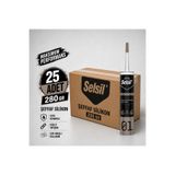 Sanplaza Selsil Şeffaf Genel Amaçlı Silikon 280 gr Cam PVC Seramik Banyo Mutfak Sızdırmazlık 25 Adet (Koli)