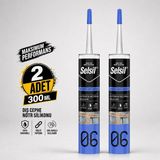Sanplaza Selsil Şeffaf Nötr Dış Cephe Silikonu 300 ml Uv Dayanımlı Cam Pvc Beton Derz Dolgu Mastiği - 2 Adet