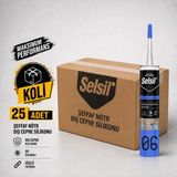 Sanplaza Selsil Şeffaf Nötr Dış Cephe Silikonu 300 ml Uv Dayanımlı Cam Pvc Beton Derz Dolgu Mastiği - 25 Adet