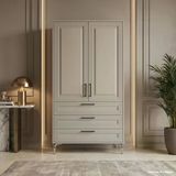 Sanremo Çok Amaçlı Dolap 60 Cm 2 Kapak 3 Çekmece Soft Cappuccino - Çok Amaçlı Banyo Dolabı