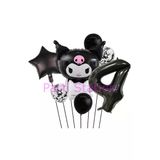 Sanrio Black Kuromi 4 Yaş Balon Set Anime Kawaii Kuromi Konsept Doğum Günü Balon Set