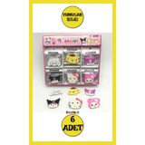 Sanrio Figürlü Yumuşak Silgi - Hello Kitty - Kuromi - My Melody - Cinnamoroll 6 Lı Set - 6 Adet