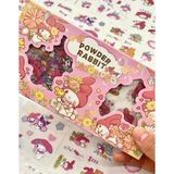 Sanrio Karakter My Melody 20 Yaprak 217 Adet Pet Sticker 20 Yaprak Kağıt Sticker/40 Yaprak Pembe Kutu Sticker Set/Etiket/Çıkartma