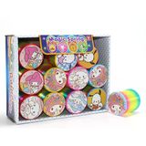 Sanrio Karakterli Magic Spring Stres Yayı - Standlı Gökkuşağı Renkli Oyuncak Seti 12'Li Liv988