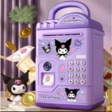 Sanrio Kuromi Kasa Şeklinde Elektronik Şifreli Atm Kasa Kumbara Müzikli Kağıt Para Madeni Para Kumbarası
