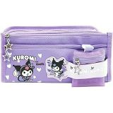 Sanrio Kuromi Mor Yüksek Kapasiteli Çok Gözlü Kalemlik Kalem Kutusu