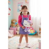 SANRIO Lisanslı Hello Kitty Peluş Sırt Çantası Mor – Leopar Desenli 30 Cm