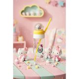 Sanrio Lisanslı Hello Kitty Yılbaşı Koleksiyonu Pipetli ve Kristal Küreli Şişe – Eğlenceli Matara