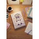 Sanrio Lisanslı Kuromi Sert Kapak Not Defteri – 96 Yaprak Çiçek Detaylı Pastel Kapaklı Günlük Defter