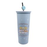 Sanrio Lisanslı Pipetli Paslanmaz Çelik Matara 800ML (Cinnammoroll)