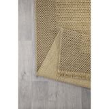 SANRUGS Home & Living Yıkanabilir Sisal Jüt Dokuma Hasır Halı Kilim Püsküllü Bej Kahve Mutfak Balkon Bahçe Teras