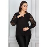 Şans 65N17976 Siyah Kadın Bluz